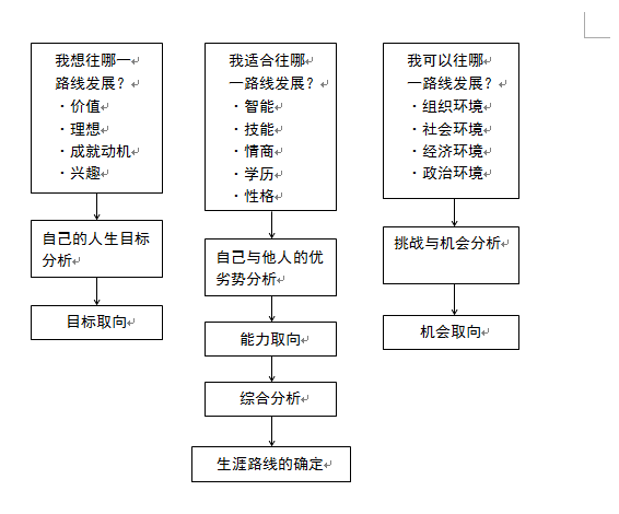 職業(yè)生涯路線分析過(guò)程圖